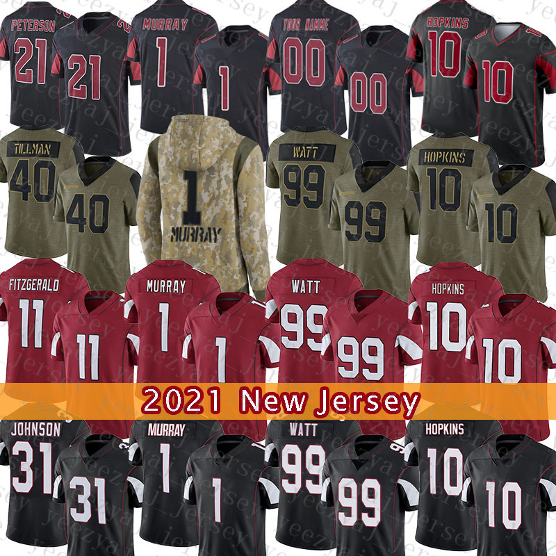 

2021 Salute To Service Hoodie Football Jacket J.J. Watt Kyler Murray DeAndre Hopkins Larry Fitzgerald Budda Baker Pat Tillman Zaven Collins Chandler Jones Jersey, 2021 youth(size:s-xl)-hongque