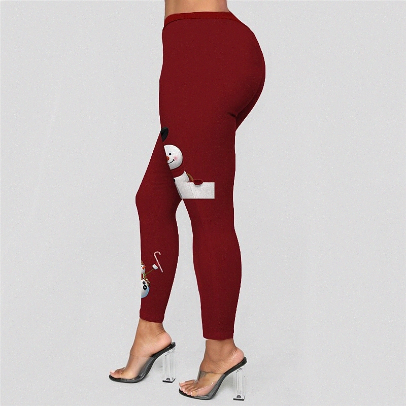 Women's Hip-Hop Athleisure Tights Leggings Print Ankle-Length Pants Christmas Gifts Going out Stretchy Snowflake Snowman Comfort Mid Waist Skin