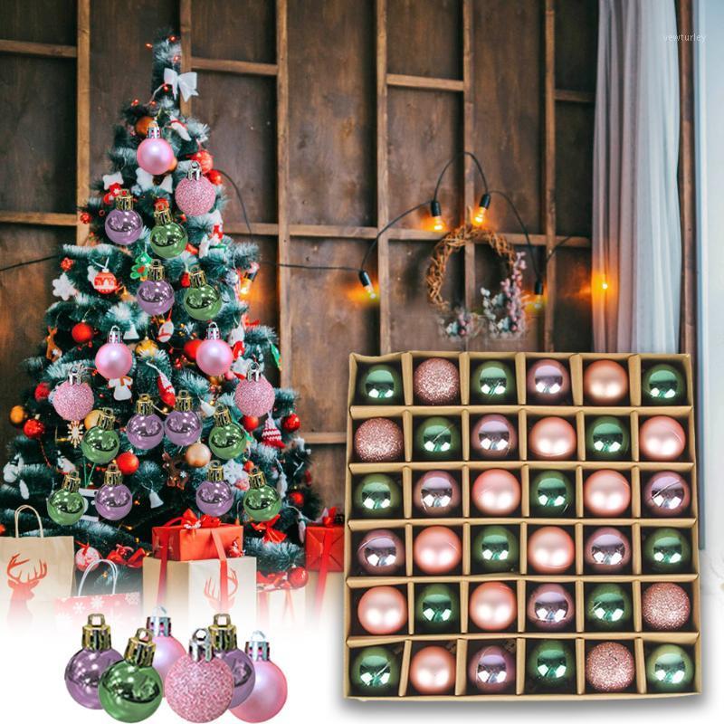 

Party Decoration 3cm Christmas Ball Bright Colorful Wedding Home Garden Hanging Tree DIY Pendant Balls