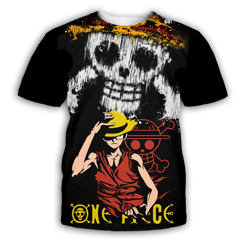 Men's T-Shirts luffy One Piece anime 3D Printed Fashion Men Summer Short Sleeve Casual Tshirts zoro sanji cosplay Tee Shirts-image-689474047