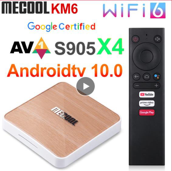 

Mecool KM6 Deluxe Edition Amlogic S905X4 TV Box Android 10 2g 16/4g 32g/4GB 64GB Wifi 6 Google Certified Support AV1 BT5.0 1000M Set Top Box