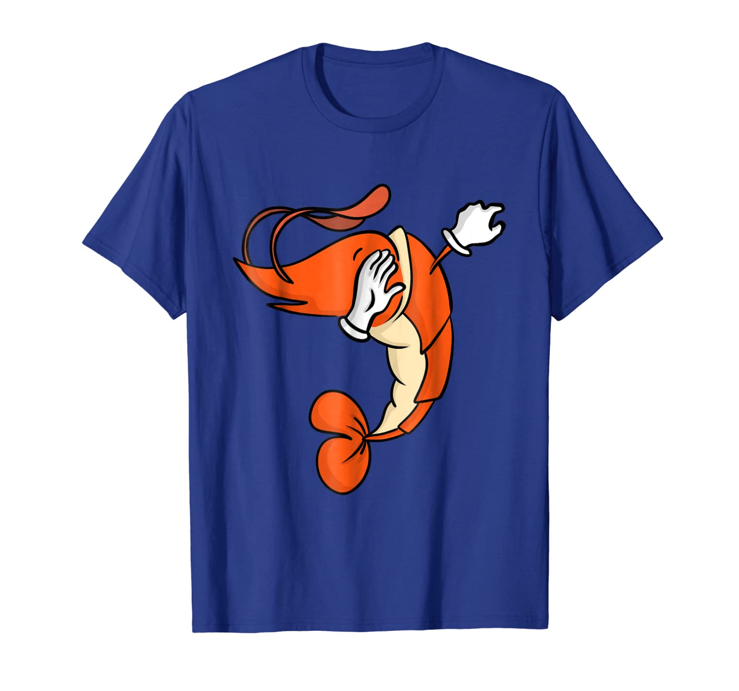 

shrimp dab pose shirt, White;black