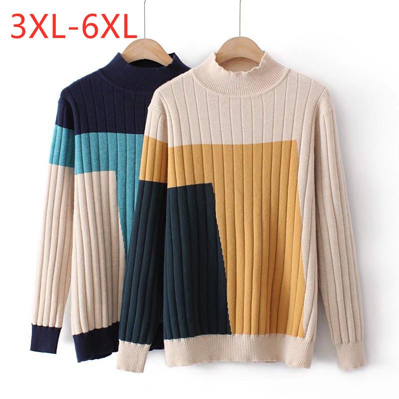 

Plus Size T-Shirt Large Women's Winter Fashion Slim Bottomed High Neck Sweater, Black