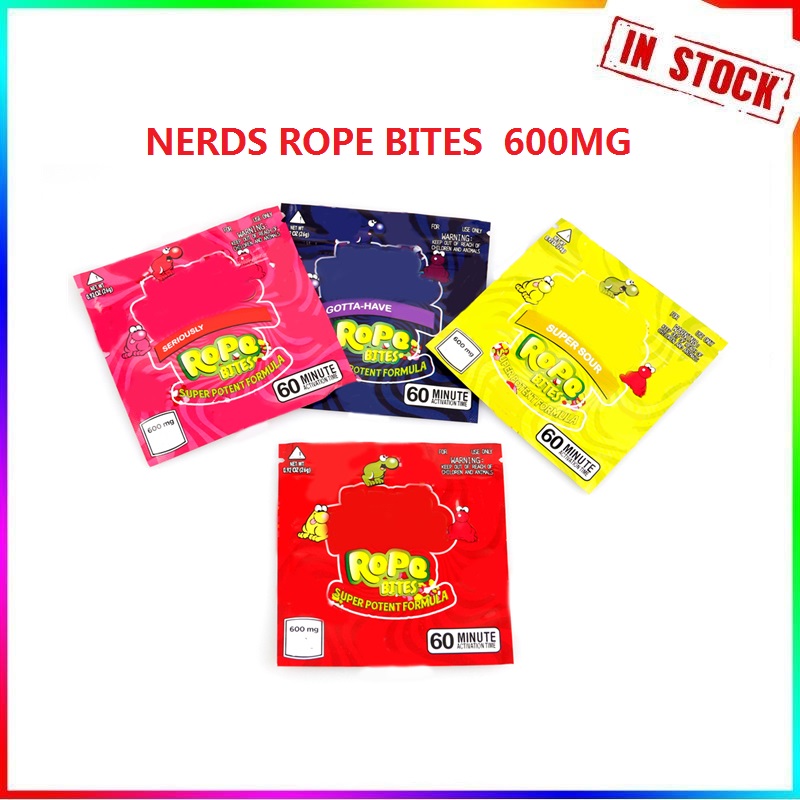

Nerds Rope Bites Bag Newest Empty Square Gummy Medicated Mylar Bags Packaging Pouch for Storage Retail DHL free