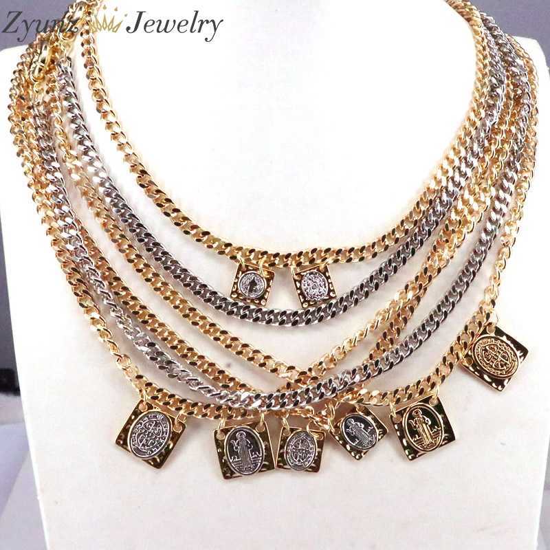 

5PCS, San Benito necklace Charm collar necklace chocker necklace for women religion jewelry fashion gift X0707