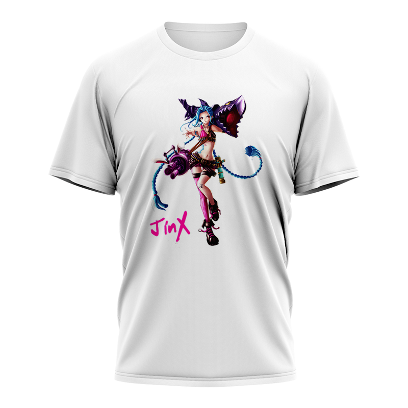 

3D Printing Printed T-shirt Arcane Lol T-shirt Men and Women Casual O-neck Street Casual Loose Fashion Hip-hop Top, White;black