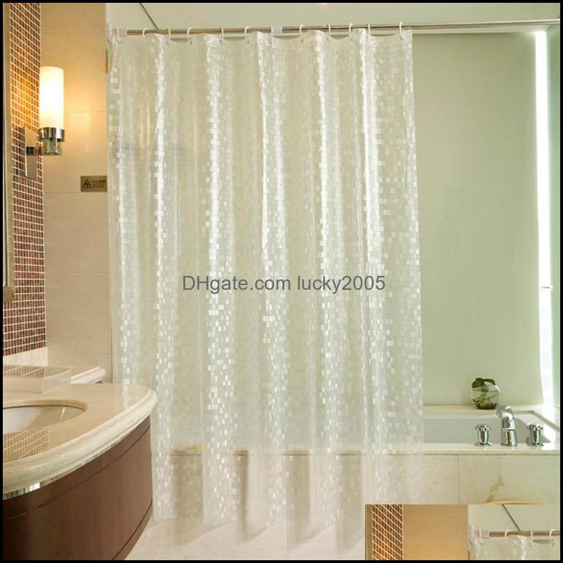 

Aessories Home & Gardenwaterproof Pvc Shower Curtains Bathroom With Hooks Transparent White Clear Curtain Luxury Bath Drop Delivery 2021 I0F