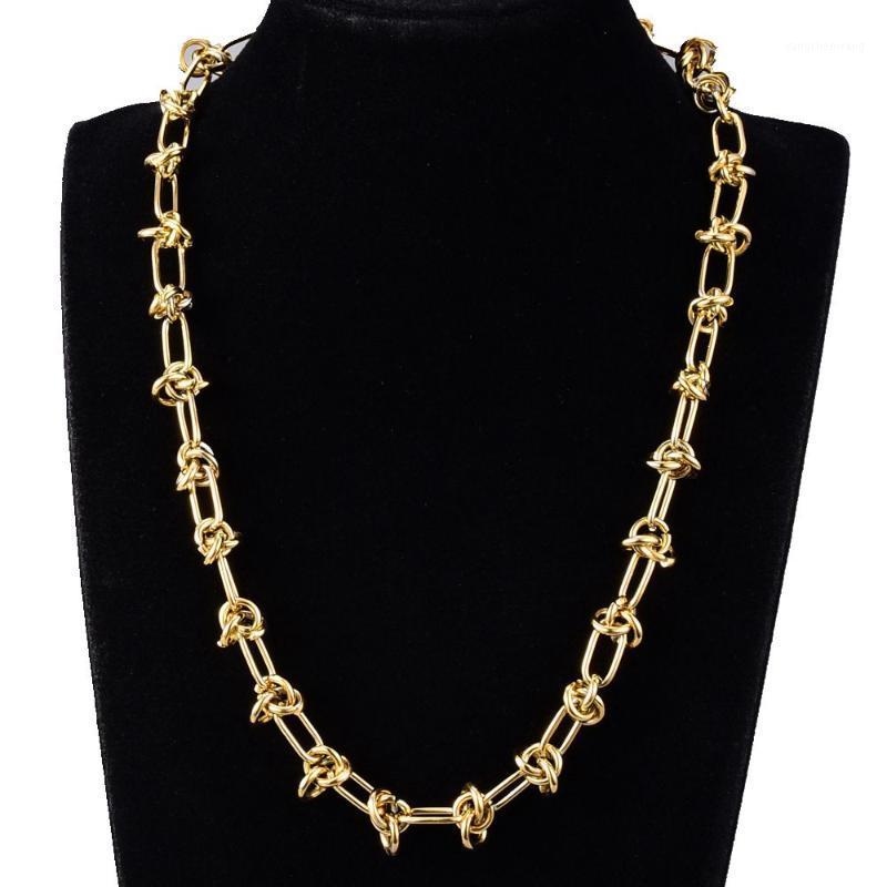 

Chains Fashion Short Chain Necklace 316 Stainless Hip Hop Women's 18K Gold Plated Choker Clavicle