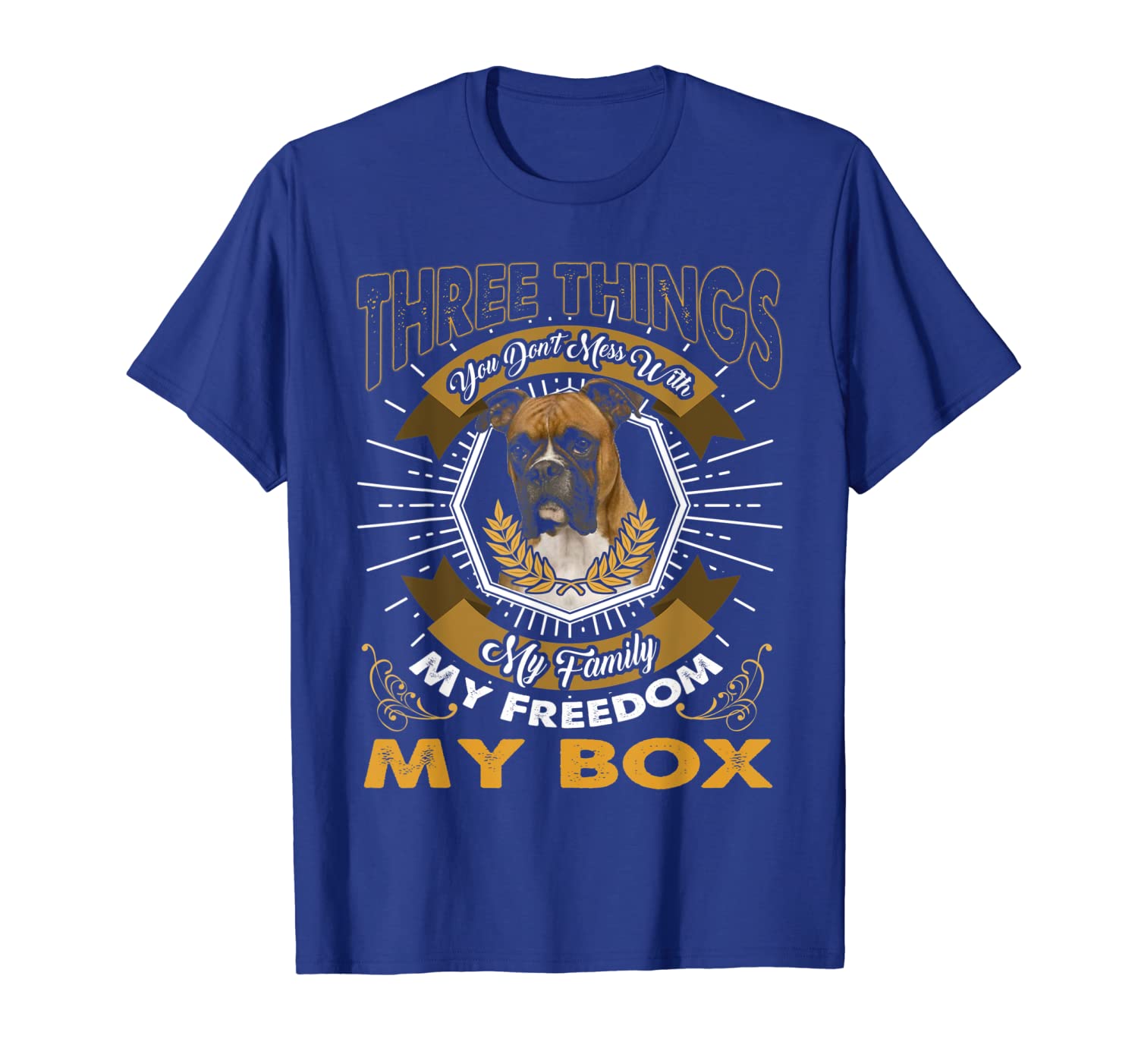 

boxers shirt three things you don't mess with funny t shirt, White;black