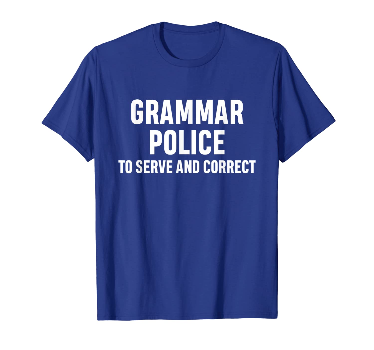 

grammar police to serve and correct shirt, White;black