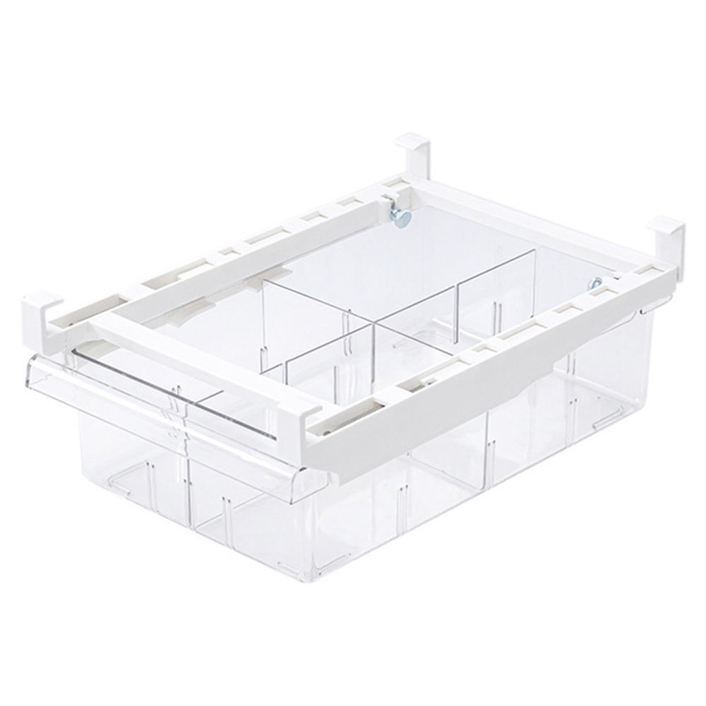 (0/4/8 grid)Kitchen Sundries Storage Box Adjustable and Stretchable Refrigerator Drawer Kitchen Organizer Container Storage Box-image-689827748
