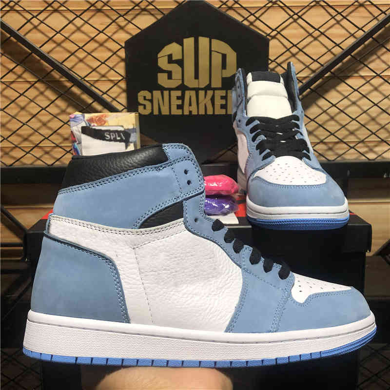 

Top Quality Retro Boy Men Women Jumpman 1 1s High Basketball Shoes UNC University Blue Zoom Fearless Obsidian Rroyal Toe Mens Womens Sport, Color 19