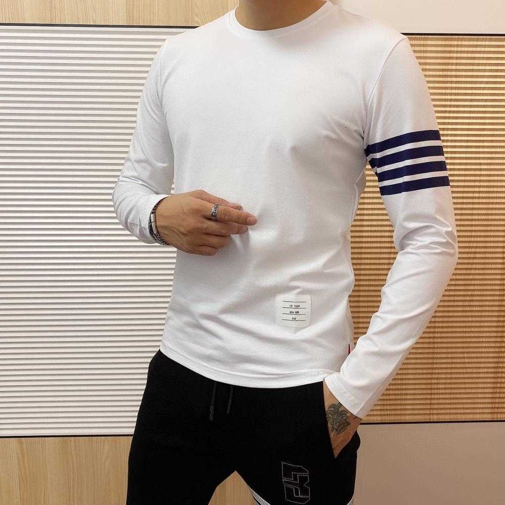 Striped Men Korean T Shirt Australia 