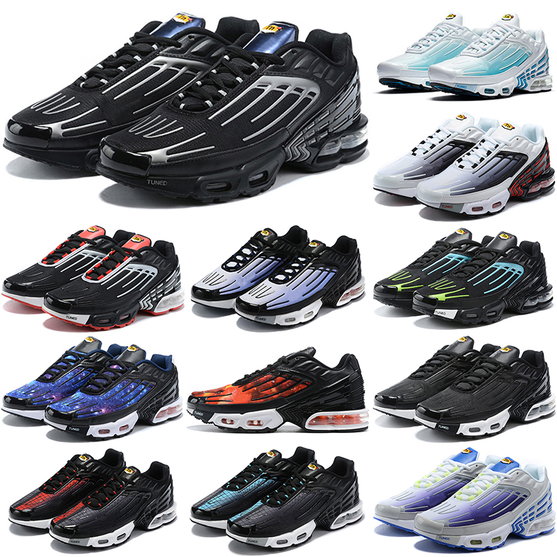 

TN Plus 3 Running shoes SE men women blue spider USA Neon purple nebula Triple white Black Iridescent OG outdoor sneakers trainers sport size 36-45, Blue green 40-45