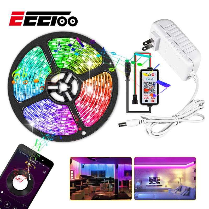 

Night Lights EeeToo WS2811 Bluetooth Strip LED Light Smart DC 12V RGB Diode Tape TV Backlight DIY Pixel Strips Set