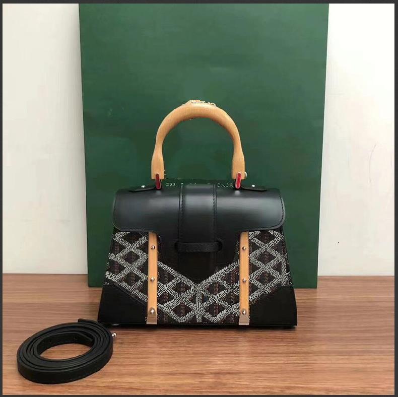 

bags messenger top luxury designer brand multicolor large capacity leather design high quality fashion GOYA wooden handle handbag Saigon bag GOY{category}