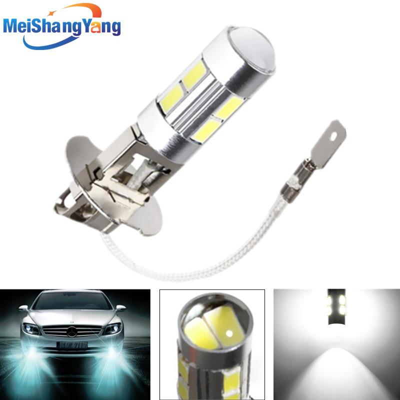 

Car Headlights H3 10 Led Light Fog High Power Lamp 5630 Smd Auto Bulbs Source Parking 12V 6000K Headlight White