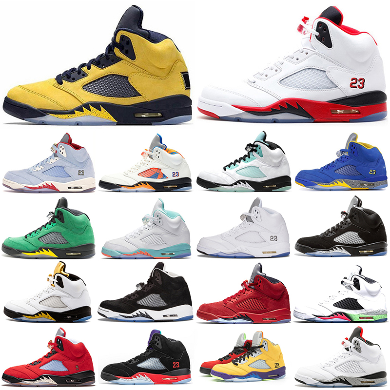 

5 Basketball shoes Jumpman 5s men Laney Royal Space Jam wings International Light Aqua Fire Red sports sneakers walking trainers size 40-46, Throphy room