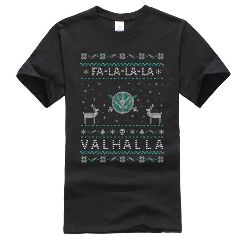 

Fa la VALHALLA ugly sweater Retro Young Tshirts Hip Hop Custom Premium Cotton Tops & Tees Harajuku Normal 210420, White