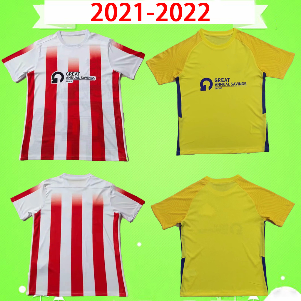 

SUNDERLAND 21 22 soccer Jerseys home away yellow Gooch Pritchard Evans Grigg Arbenit Xhemajli Wright Stewart McGeady Camisetas 2021 2022 adu, Black;yellow