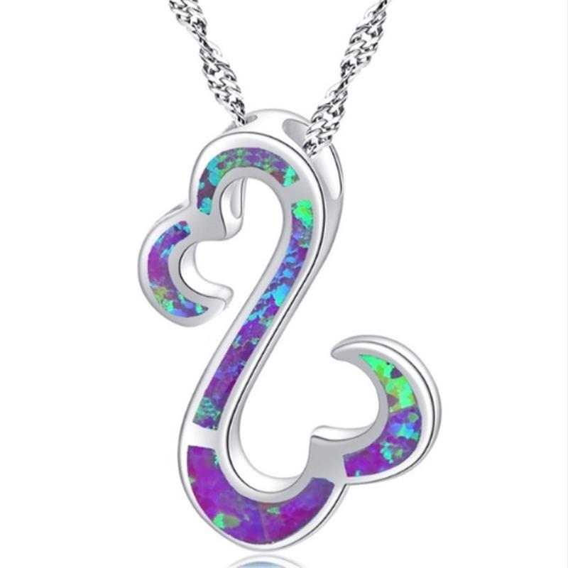 

Chains Fashion Romantic Opal Necklace Accessories Women's Valentine's Day Gift Jewelry Wholesale, Silver