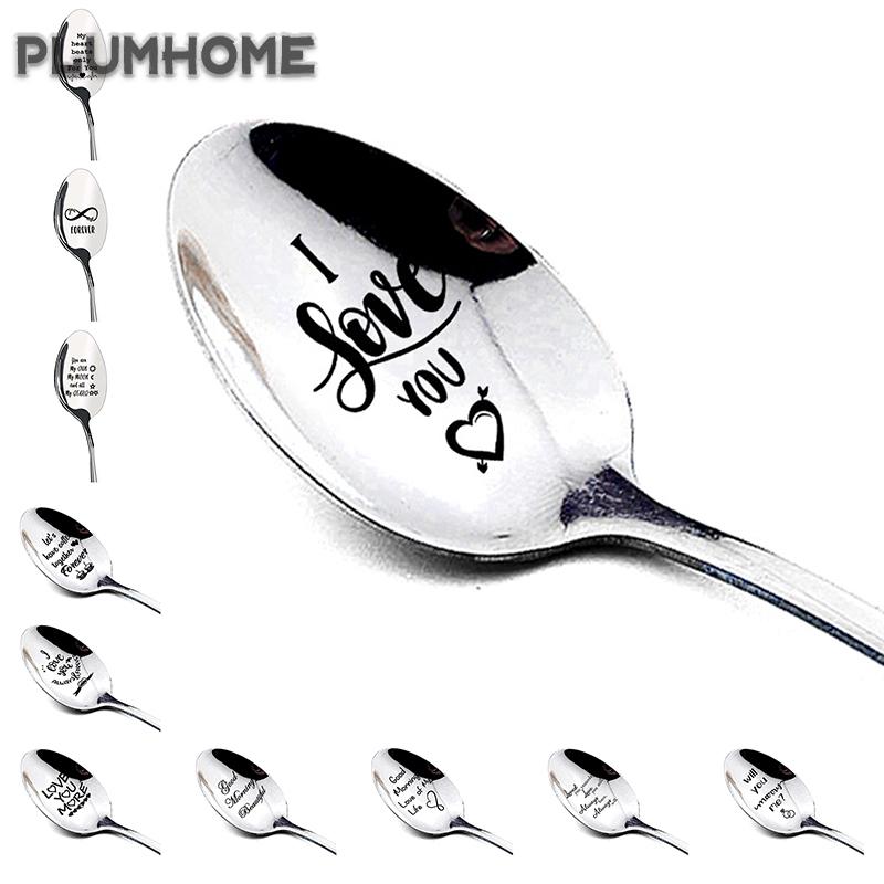 

Fashion Valentine's Day Magic Spoon Expresses Love Stainless Anniversary Gift For Mom Father's Wishes Party Favor