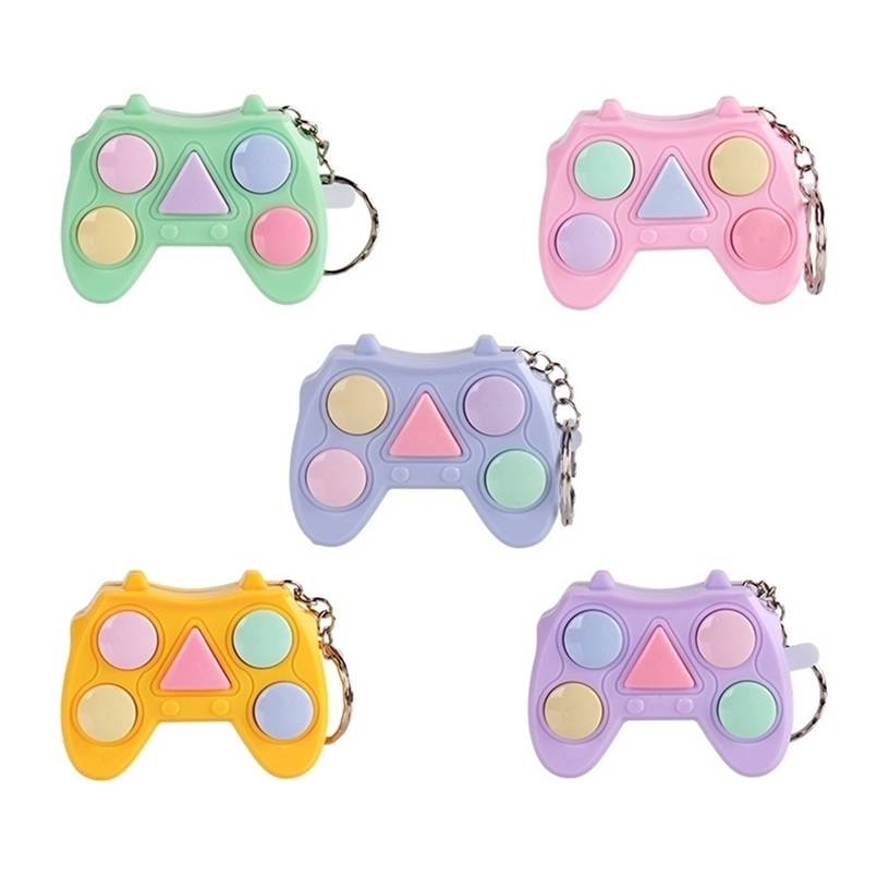 

Fidget Pads Toys gamepad square controller shape pad poppers push bubble popper pop board simple Autism Special Needs key ring squeeze finger fun keychain G42S06G