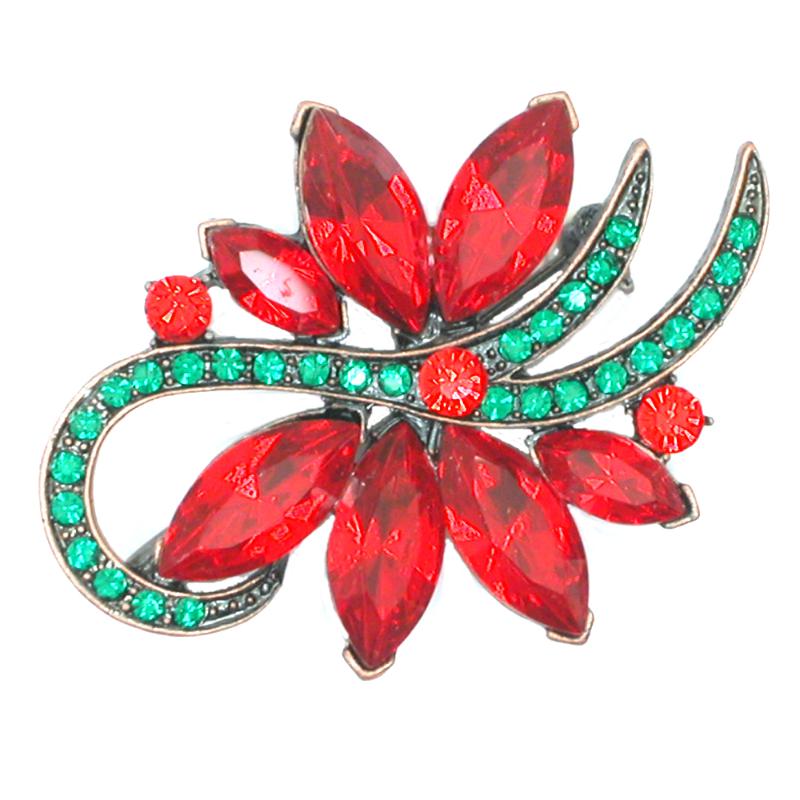 

Pins, Brooches Marquise Rhinestone Flower Christmas Gift Wedding Party Prom Brooch Pins For Suits Dress Fashion Hat Scarf Corsage, Gray