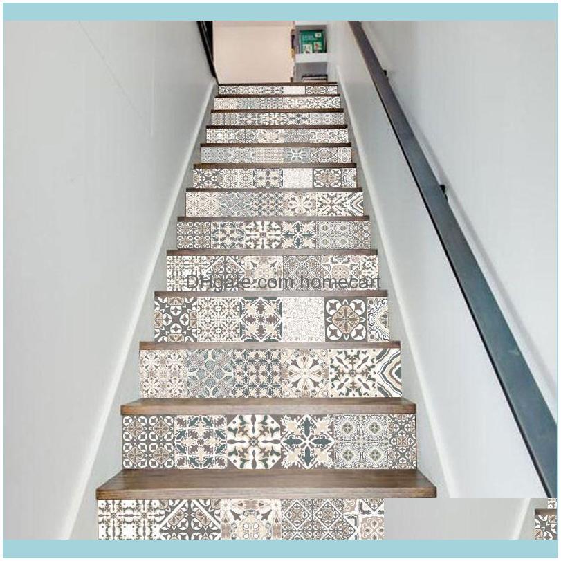 

Wall Décor & Garden13Pcs/Set Nordic Stairway Decal Stickers Self Adhesive Riser Floor Stairs Decoration Diy Waterproof Pvc Home Decor Mandal