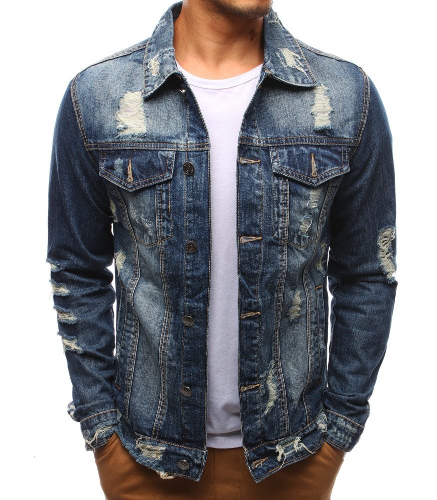 

men's jackets outono mens jaqueta jeans angustiados moda masculina blue casaco grande tamanho 3xl rasgado meninos casual mang, Black;brown