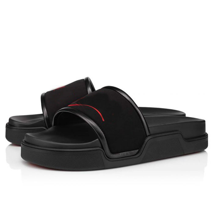 

Slipper Men Rivets Shoes Red Bottom Scuffs Luxurys Sandals Women Designers Flat Slides Loubi Flip Flops Pool Fun Paris Summer Beach Sexy Lea, Black
