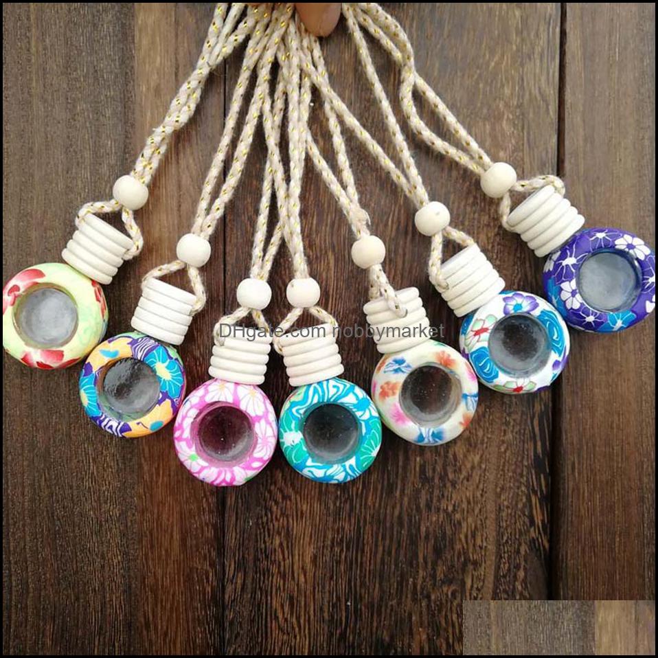 

Other Fashion Aessories 8Ml Hanging Car Per Floral Bottle Fragrance Diffuser Air Freshner Empty Glass Essential Oil Drop Delivery 2021 Vqyuw