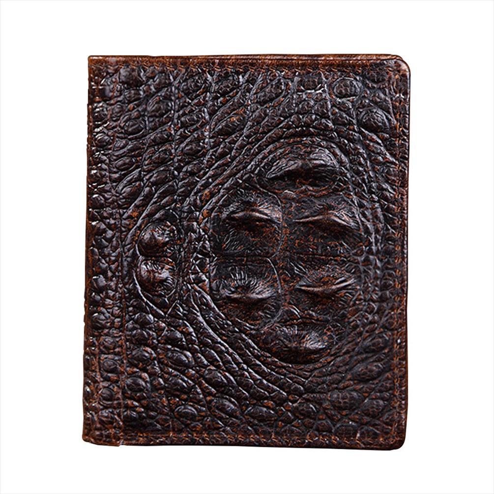 Genuine Leather Crocodile Mens Wallet Casual Skin Male Purse Vintage High Quality Portfolio For Men Designer Cuzdan