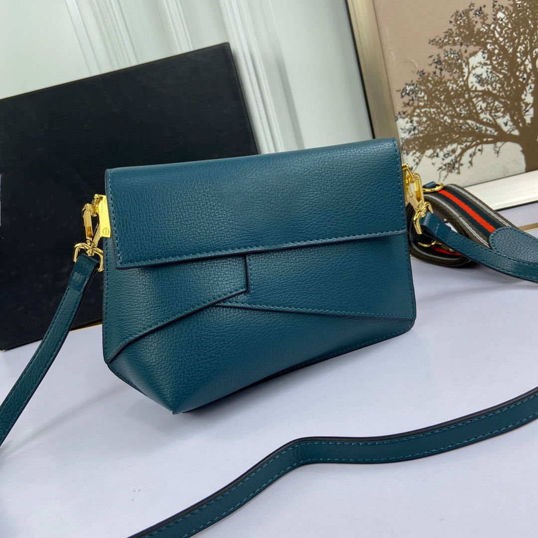 

High quality leather shoulder bag irregular shape personality women's handbag electroplating hardware accessories diagonal bags