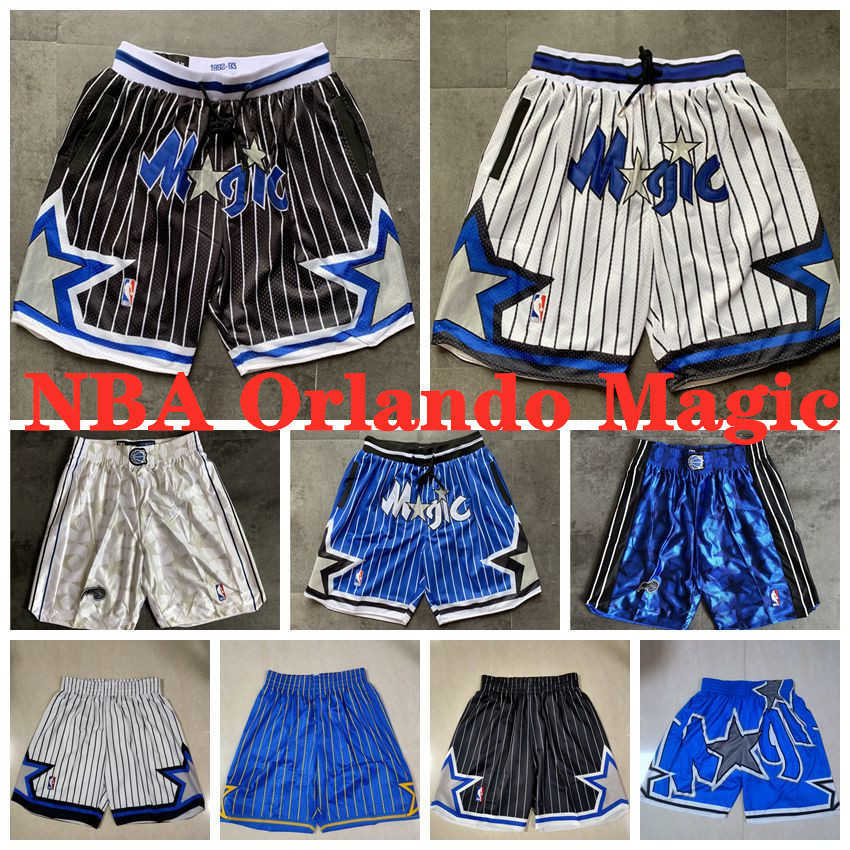

Men's Just Don Orlando Magic Basketball NBA Shorts Mitchell & Ness Black White Blue Classics Stitched Swingman Sweatpants S-XXL