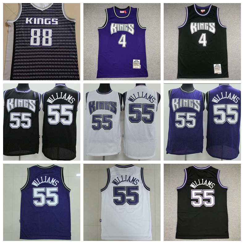 

basketball jersey Men Sacramento's Kings's Jason Williams webber queta Key players ;swingmen jerseys, Black;red