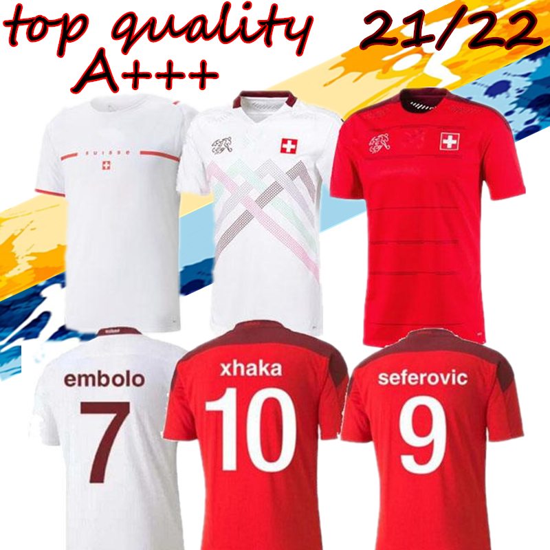 

2021 22 Switzerland SOCCER JERSEYS HOME AWAY 2122 suisse EMBOLO SHAQIRI ELVEDI ZAKARIA FERNANDES RODRIGUEZ SOW BEHRAMI SEFEROVIC FOOTBALL SHIRTS