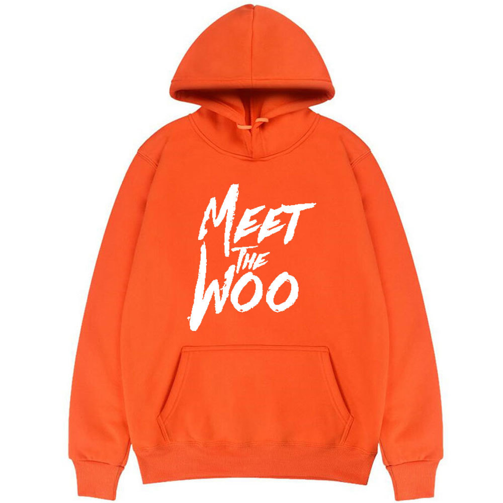 

Meet the Woo Hoodies Pop Smoke Letter Print Hip Hop Streetwear Men Women Oversized Sweatshirts Hoodie Tracksuits Unisex Clothing, Beige