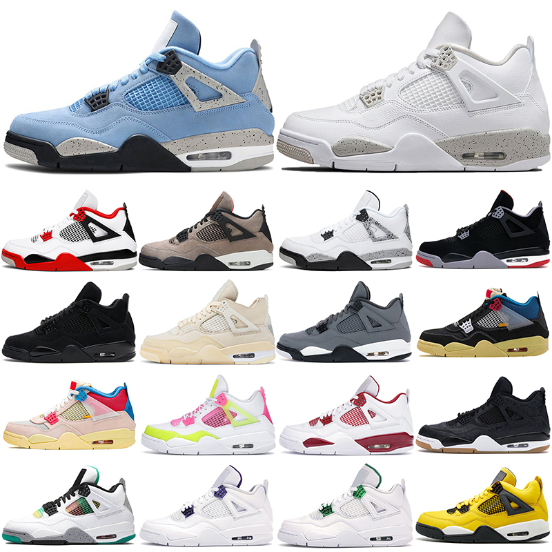 

White Oreo Jumpman 4s Desert Moss Basketball Shoes For Men Women 4 University Blue #23 Taupe Haze Bred Sail Court Purple Mens Trainers Sport Sneakers, #31