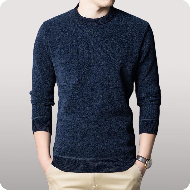 

Men's Sweaters Winter Men Slim Fleece Warm Knitted Pullovers 2022 Soild Color Knitwear Casual Mens Sweater Thicken Jersey Clothing, White;black