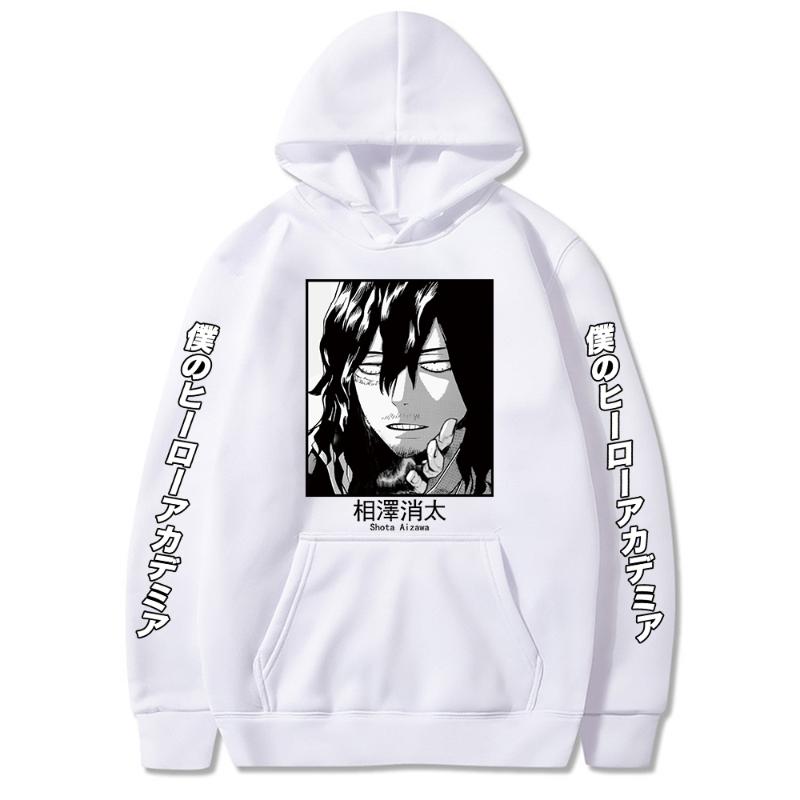 

Men's Hoodies & Sweatshirts My Hero Academia Anime Boku No Cool Aizawa Sa Manga Harajuku Men Long Sleeve Hooded Unisex, Black