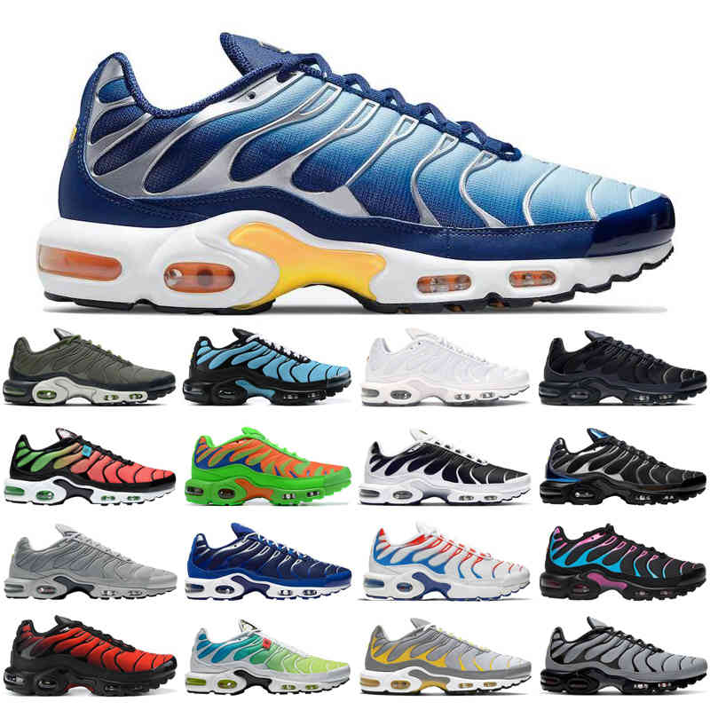 

fashion tn plus se men running shoes triple black white Crater Psychic Blue Grey mens trainers sports sneakers size 40-46, #1 triple black