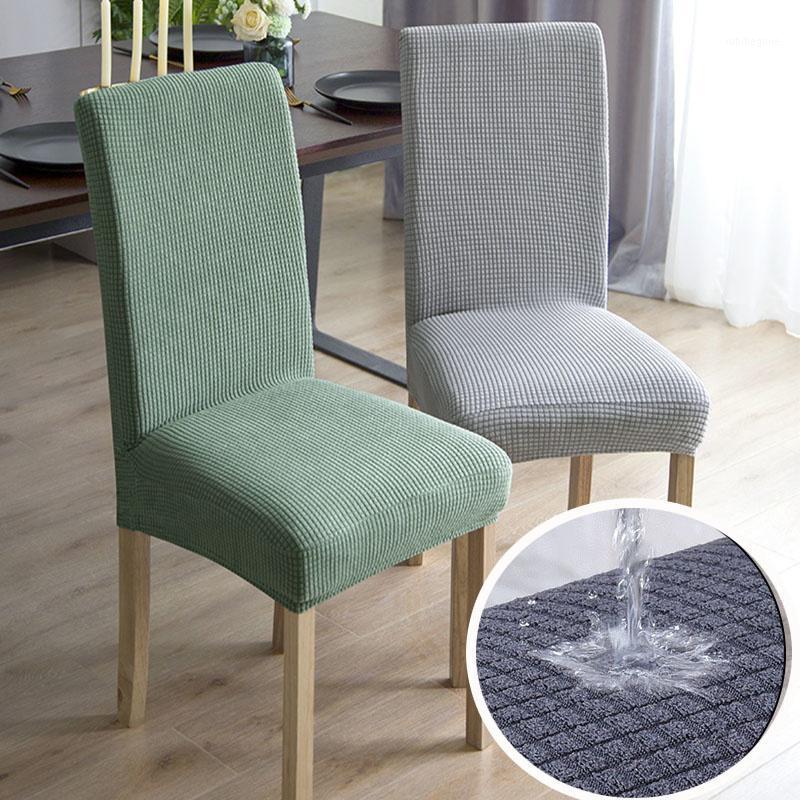 

Chair Covers Waterproof Fabric Cover With Hight Back Elastic Dining Room Funda Silla Comedor For Chairs Kitchen