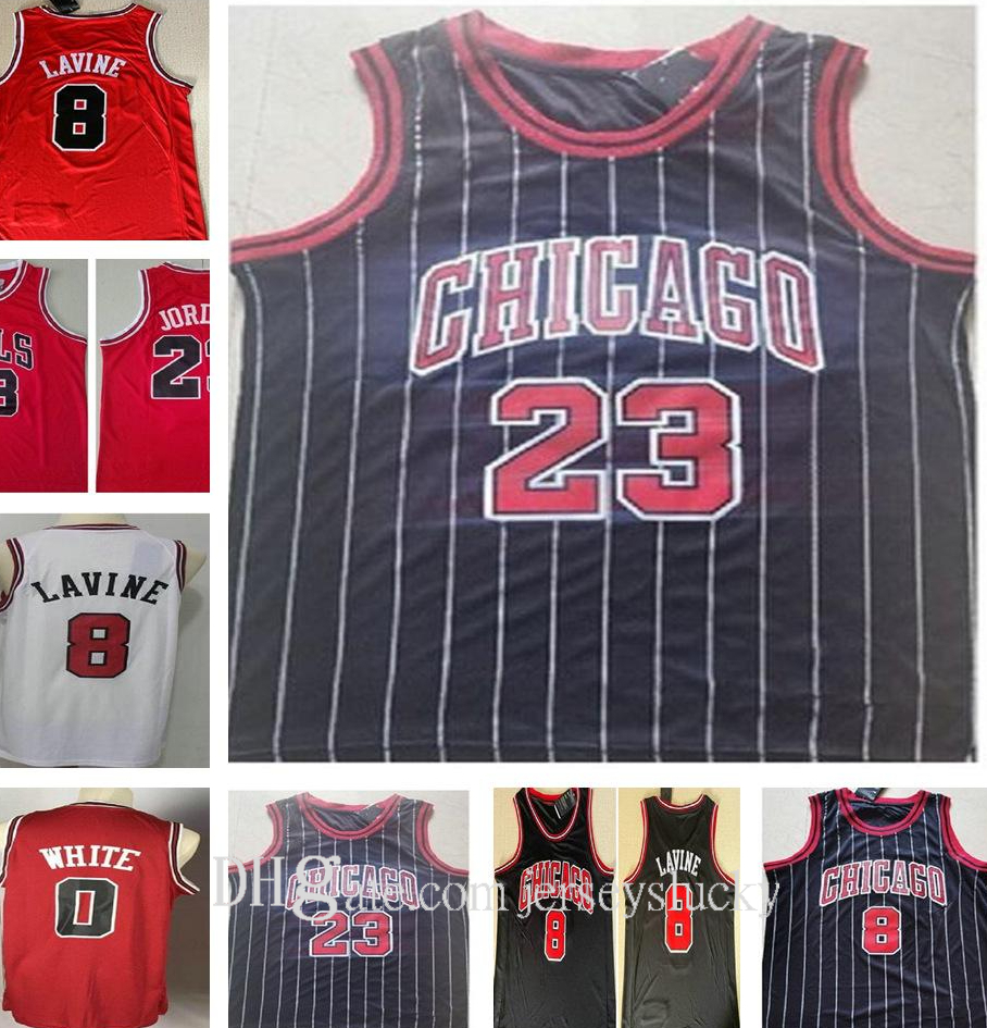 

Top Quality Stitched Men City Black Gold Coby 0 Zach 8 LaVine Jersey Basketball Red White Shirts Sewn Embroidery Fast Jerseys Size S-2XL, Black;red