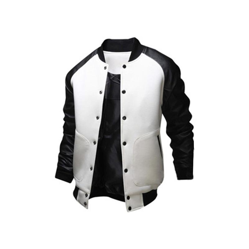 

Men's Jackets Men Coats 2021 Autumn Winter Long Raglan Sleeve Color Block Varsity Jacket Buttons Pocket Coat Hip Hop Patchwork Outwear, Black