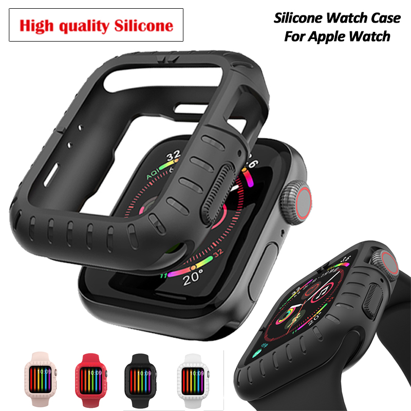 

Watch Case for Apple Watch 6 5 4 SE 40MM 44MM Silicone Bumper Shell for IWatch 4 5 6 SE Watch Bumper Protector Soft Rubber Case