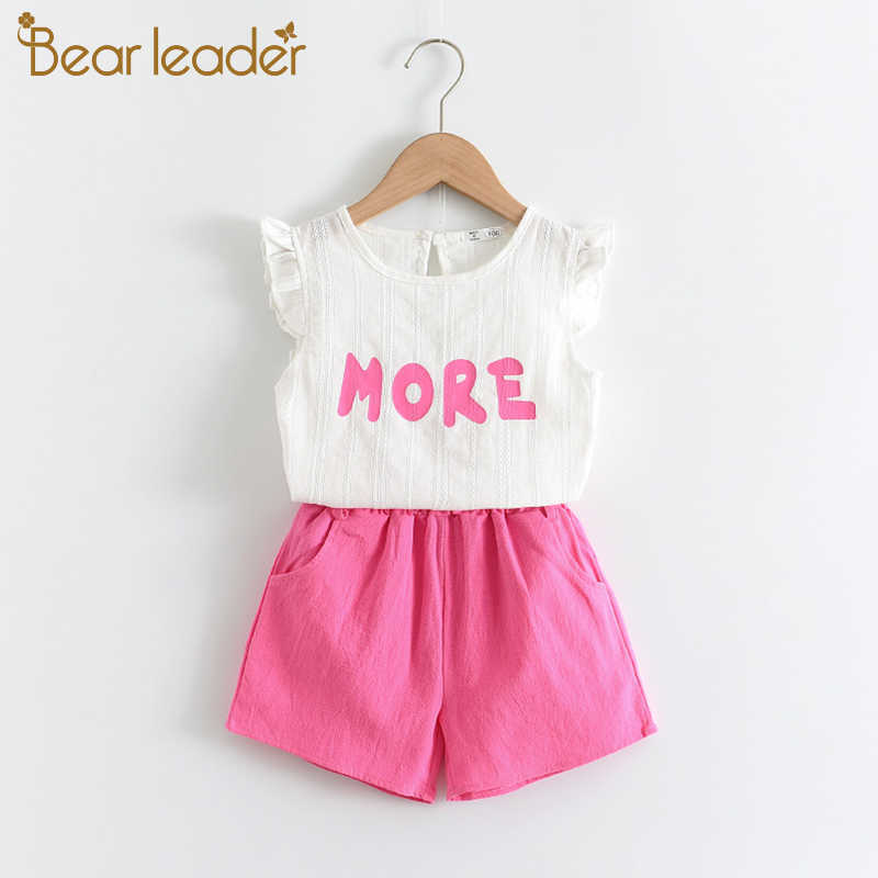 

Bear Leader Girls Casual Summer Clothing Sets Fashion Children Letter Print Vest and Shorts Outfits 2Pcs Kids Cute Suit 3-7Y 210708, Ap001navy blue