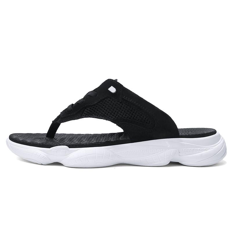 

Sandals Beach Sandalias Plage Sandles Hollow Slip Breathable Hombre Sport 39 Rubber Mens Shoes Geta Samool Dress Casual Male On, Black