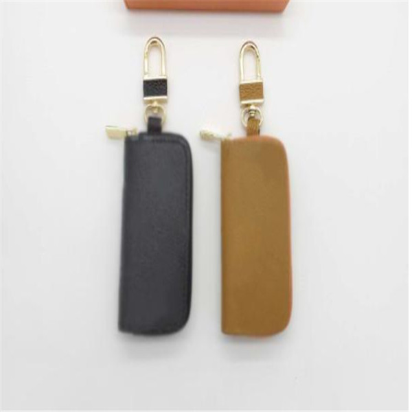 

Fashion key buckle purse car keychain handmade leather chains man woman pendant accessories 5colors for gift
