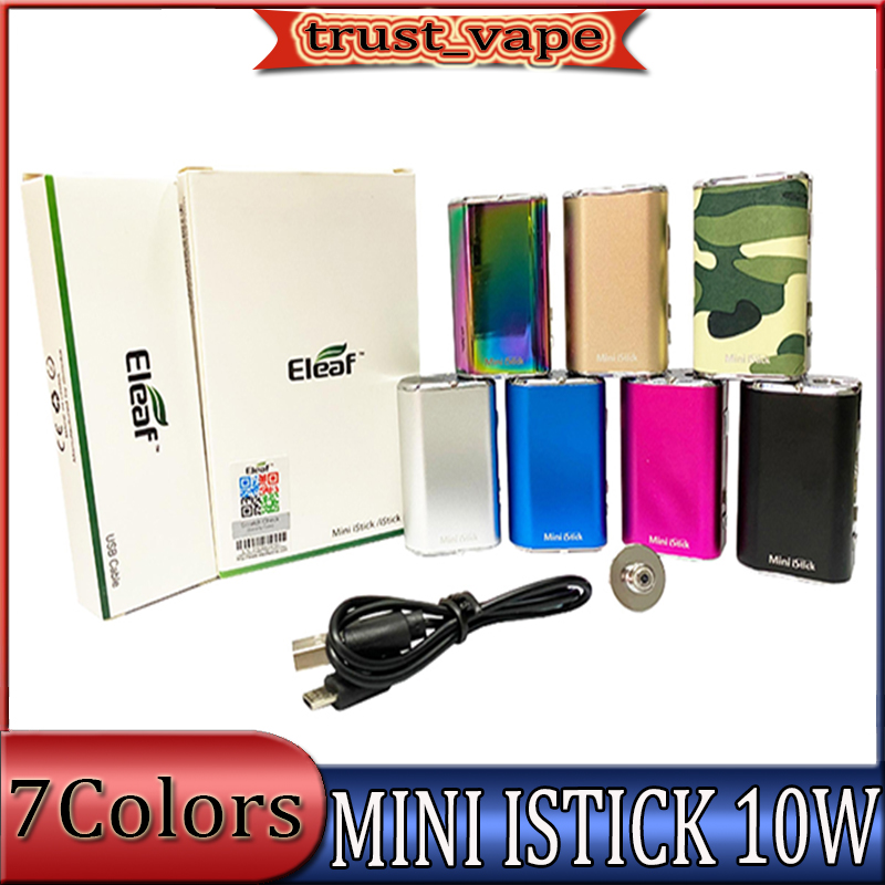 

Eleaf Mini iStick Kit 7 colors 1050mah Built-in Battery 10w Max Output Variable Voltage Mod with USB Cable eGo Connector Fast Send